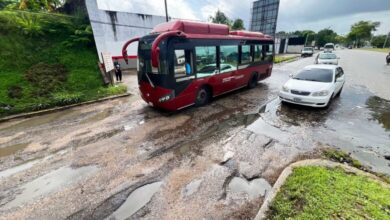 Conductores piden con urgencia la reparación del asfalto en el elevado de Boquerón