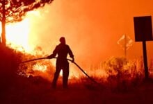 Brigadistas luchan contra incendios forestales en Argentina
