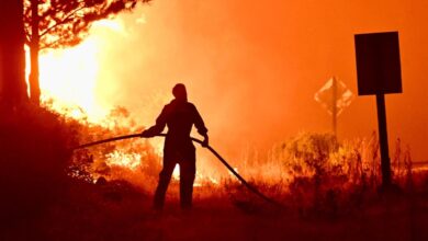 Brigadistas luchan contra incendios forestales en Argentina