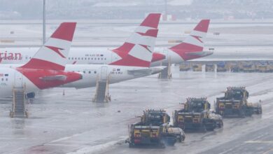 El hielo paraliza vuelos, trenes y carreteras en Viena este martes