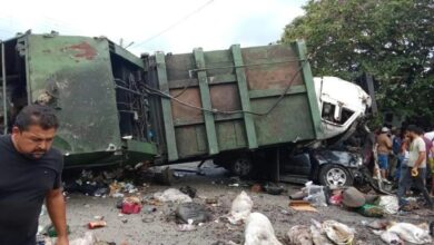 Falla de frenos en camión de aseo deja dos muertos y cinco heridos