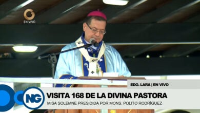 Monseñor Polito Rodríguez en la misa de la Divina Pastora: Busquemos soluciones políticas pacíficas