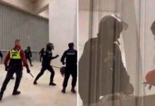 Disturbios entre la policía y aficionados tras la victoria del Osasuna sobre el Real Madrid