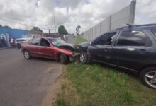 Colisión de vehículos deja un adolescente lesionado en Brisas del Aeropuerto