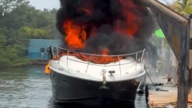 Lancha se incendió en conjunto residencial «Aguamarina» de Lechería