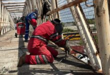 Avanza recuperación de pasarela en la avenida Libertador