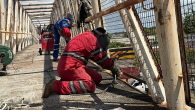 Avanza recuperación de pasarela en la avenida Libertador