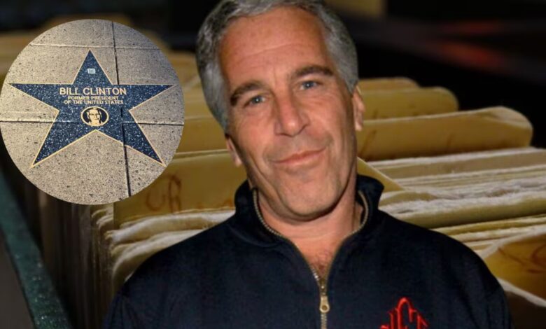 Un "Paseo de la vergüenza" dedicado al caso Epstein apareció en Washington con estrellas y QR