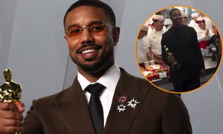 De la estatuilla a la hamburguesa: El festejo viral de Michael B. Jordan después de ganar el Oscar