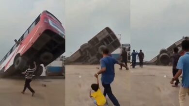 Autobús pierde el control y cae al agua en Bangladesh
