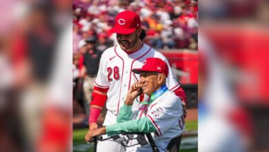 David Concepción y Eugenio Suárez homenajeados por los Rojos