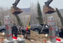 ¡Insólito! Entierran a un millonario dentro de su Mercedes-Benz en China