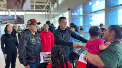 Regresan 316 venezolanos al país con la jornada 133 de la Misión Vuelta a la Patria