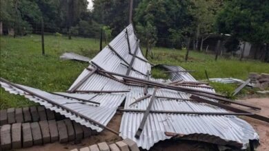 Al menos 30 viviendas afectadas por fuertes lluvias y tormentas en Paraguay