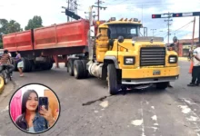 Fallece joven tras ser embestida por un vehículo de carga pesada en el Zulia