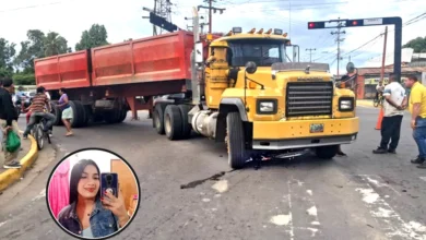 Fallece joven tras ser embestida por un vehículo de carga pesada en el Zulia
