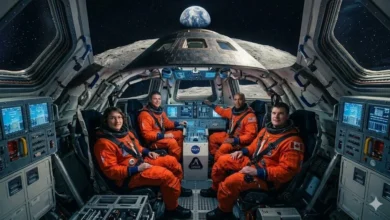 Tripulación de Artemis II inicia su primer día de misión a bordo de la cápsula Orión