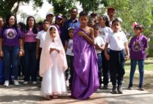 Así se vivió el Viacrucis Institucional en La Guaricha