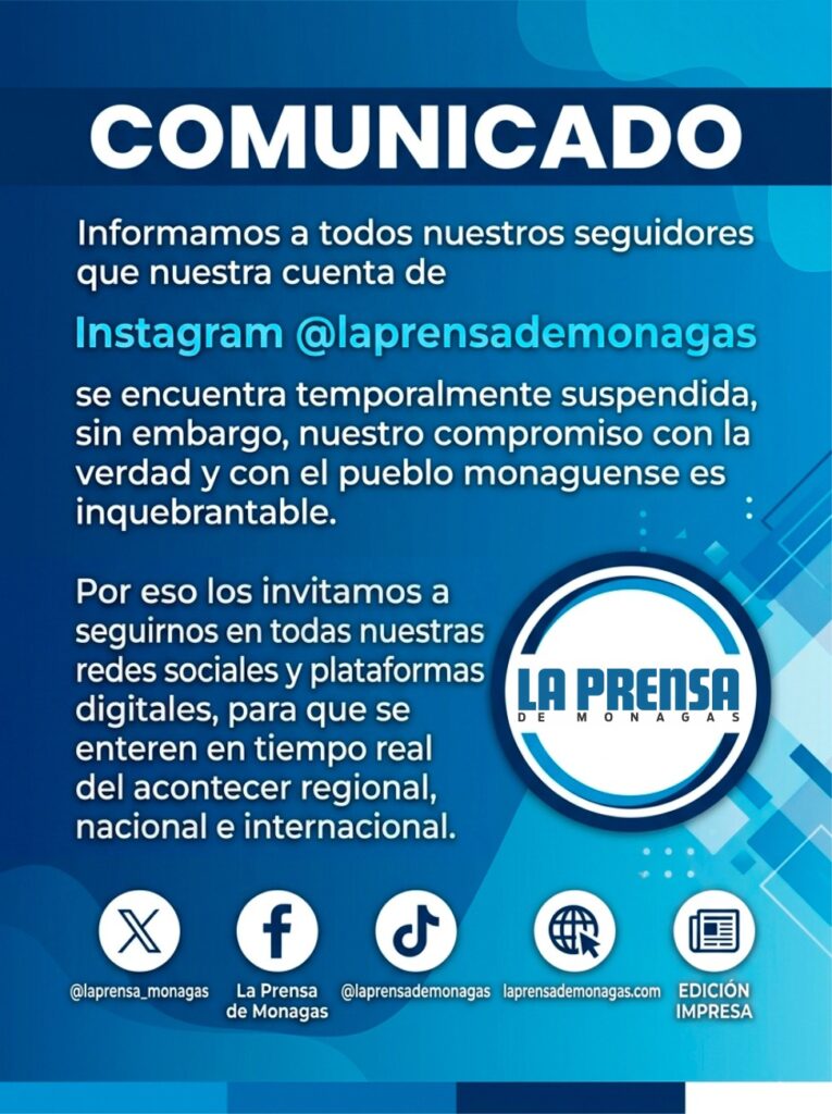 Aviso importante: Conoce nuestros canales oficiales ante la suspensión temporal de nuestro Instagram