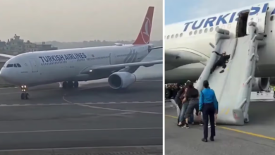 Avión de Turkish Airlines se incendia al aterrizar en Nepal: Evacúan a 287 personas