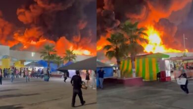 México: Cinco muertos y pérdidas totales tras incendio en Feria Tabasco 2026
