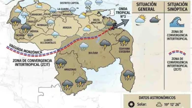 Inameh prevé lluvias de intensidad variada y actividad eléctrica en gran parte del país