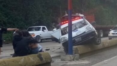 Cinco personas heridas en fuerte accidente en el tramo Valencia-Puerto Cabello