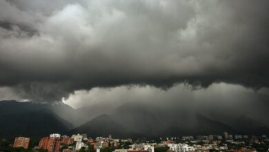 Inameh prevé tarde de fuertes lluvias y tormentas eléctricas en gran parte del país este domingo