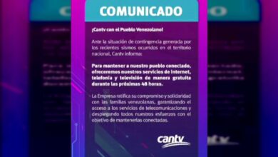 CANTV ofrecerá servicios de internet, telefonía y TV gratis por 48 horas