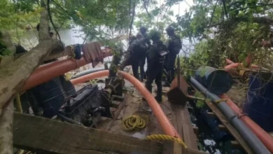 La FANB localiza y destruye dos balsas de minería ilegal en el embalse de Macagua