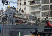 Despliegan maquinaria pesada para remover escombros y buscar víctimas en El Paraíso