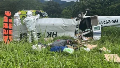 Cuatro personas fallecen al desplomarse avioneta cuando despegaba en Colombia