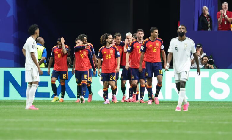 España golea 4-0 a Arabia Saudita con exhibición de Oyarzabal e hito de Lamine Yamal