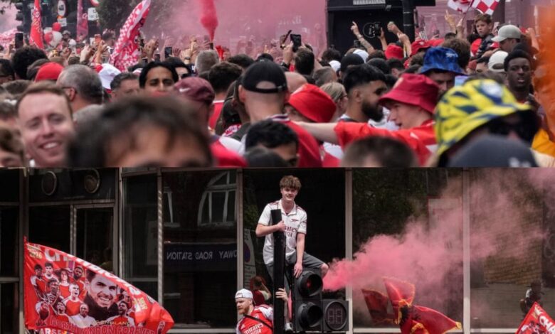 Londres: 24 detenidos tras graves disturbios en la celebración de hinchas del Arsenal