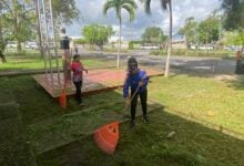 Estudiantes de la UPEL ejecutan jornada de limpieza en la sede sur ante el notable abandono