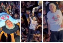 A sus 99 años, una abuela estadounidense rompe el récord Guinness de 'crowd surfing' en un concierto de rock