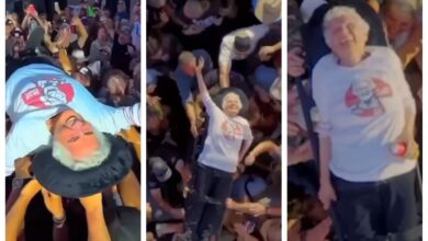 A sus 99 años, una abuela estadounidense rompe el récord Guinness de 'crowd surfing' en un concierto de rock