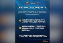 INTT activa todas sus oficinas como centros de recepción de donaciones