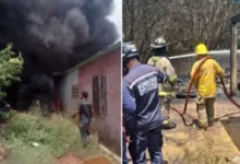 Vecinos rescatan a dos niños durante un fuerte incendio en Cabimas