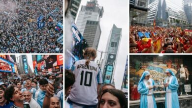 Marea albiceleste toma Times Square en la antesala de la gran final mundialista