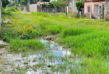 Mal estado de las calles inundación viviendas en el sector Santa Inés I