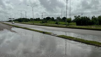 Reportan formación de laguna en la avenida Bella Vista debido a obstrucción de desagües