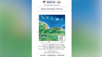 Funvisis reporta temblor a 43 km de Maracay