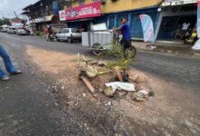 Mega hueco en la avenida principal de Los Guaritos 3 dificulta el tránsito en Maturín