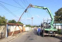 Yaracuy: fuertes lluvias y vientos derriban cinco postes en San Felipe
