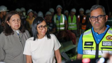 Presidenta (E) inspecciona labores de despeje tras intensas precipitaciones en Caracas