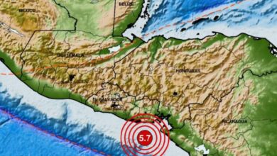 Sismo de magnitud 5,7 sacudió las costas de El Salvador