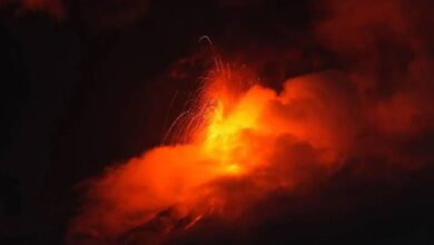 Guatemala activa alerta naranja tras una fuerte erupción del volcán de Fuego
