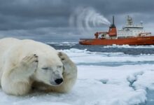 Multan con más de 5.000 dólares a un turista por despertar a un oso polar