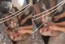Rescatan con vida a un bebé de 6 meses y a su madre tras colapso de edificio en Cali (+video)